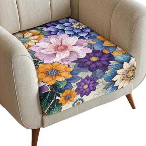 Biyejit Boho-Blumen-Sofa-Couch-Kissenbezug, Stretch-Sofakissen-Schonbezüge mit elastischer Unterseite, wiederverwendbarer Möbelschutz, Ersatz für Einzelkissen, S-L Biyejit Boho-Blumen-Sofa-Couch-Kissenbezug, Stretch-Sofakissen-Schonbezüge mit elastischer Unterseite, wiederverwendbarer Möbelschutz, Ersatz für Einzelkissen, S-L von Biyejit