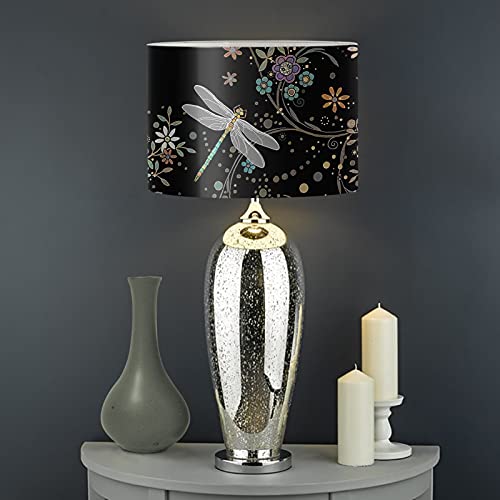 Biyejit Libelle Floral Lampenschirme mit Metallrahmen, Universal Schreibtischlampen Nachttischlampe Nachtlichter Schatten für Schlafzimmer Wohnzimmer von Biyejit