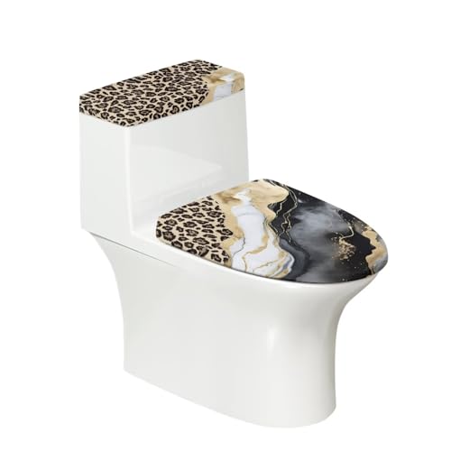 Biyejit Marmor Leopard Toilettendeckel Abdeckung und WC Tank Cover Set Wiederverwendbarer WC Tankschutz mit elastischem Rand Weiches Badezimmerzubehör Universal Home Hotel Dekoration Biyejit Marmor Leopard Toilettendeckel Abdeckung und WC Tank Cover Set Wiederverwendbarer WC Tankschutz mit elastischem Rand Weiches Badezimmerzubehör Universal Home Hotel Dekoration von Biyejit