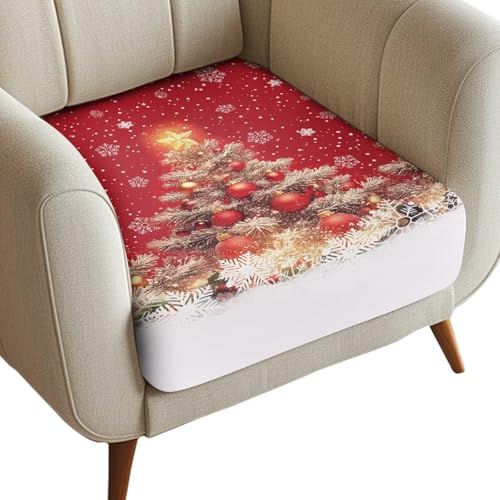 Biyejit Stretch-Sofa-/Couch-Kissenbezug, Weihnachtsbaum-Design, mit elastischer Unterseite, universeller Sitzkissenschutz, Ersatz für Einzelkissen, S-L Biyejit Stretch-Sofa-/Couch-Kissenbezug, Weihnachtsbaum-Design, mit elastischer Unterseite, universeller Sitzkissenschutz, Ersatz für Einzelkissen, S-L von Biyejit