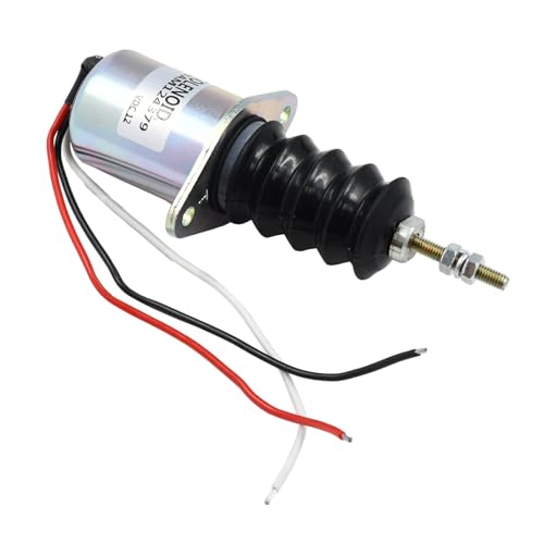 Biyouparts 12 V Kraftstoffabschalt-Magnetspule AM124379 AM103337, kompatibel mit John Deere Rasen- und Gartentraktor 332 415 425 430 445 455 Lader 544G 624G 644G Frontmäher F915 F925 F935 von Biyouparts