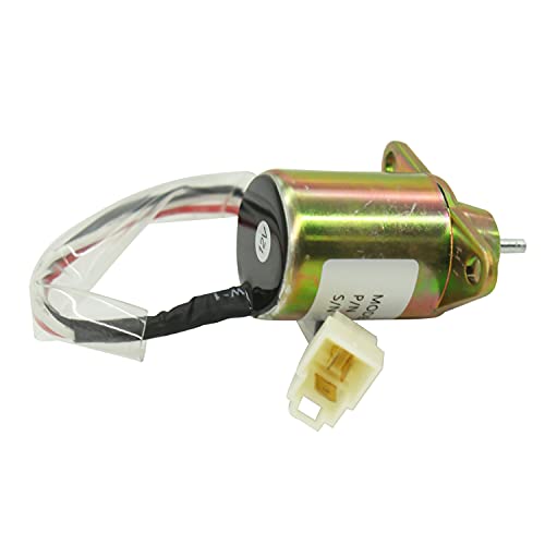 Biyouparts 19653-77950 Absperrmagnetventil 1503ES-12S5SUC5S Kompatibel mit Yanmar-Motoren 4TNV94L-SFN 4TNV98L-SFN 4TNV106-GGE 3TNE84 3TNE88 3TNV70 3TNV76 4TNENE84 84 4T NV84 von Biyouparts