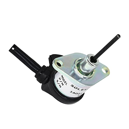 Biyouparts 6684826 7022789 Kraftstoffabschalt-Magnetspule, kompatibel mit Kubota-Motor V2003 V2203 V2403 D1503 D1703 D1803 Traktor L2501D L2501F L2501H L2800 Kompatibel mit Bo. bcat Skid Steg er S150 von Biyouparts