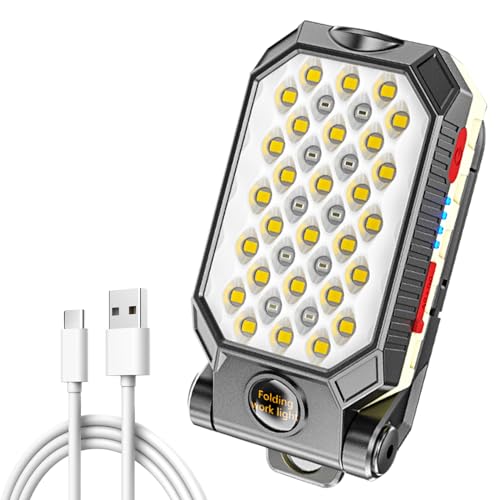 Bizcasa LED Arbeitsleuchte, 4 Modi Superhelle LED Inspektionsleuchten, Taschenlampe Werkstattlampe mit Magnet, Notlicht COB Handlampe für Auto Reparatur, Werkstatt, Notbeleuchtung (BX) von Bizcasa