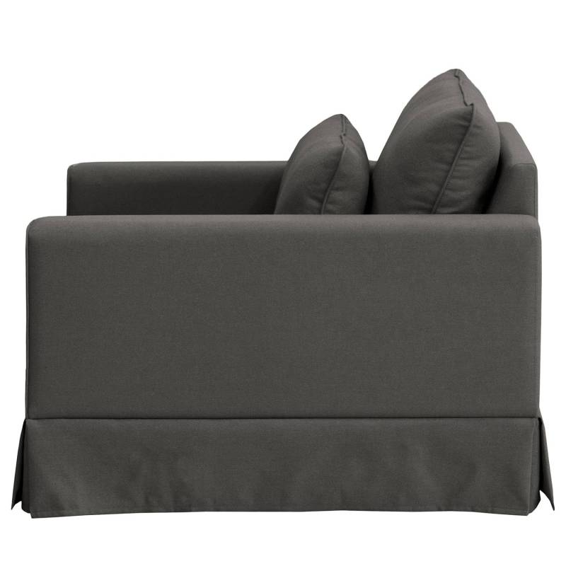 home24 XXL-Sessel Dailman mit Husse Grau Webstoff Haiba 110 x 82 x 104cm von home24