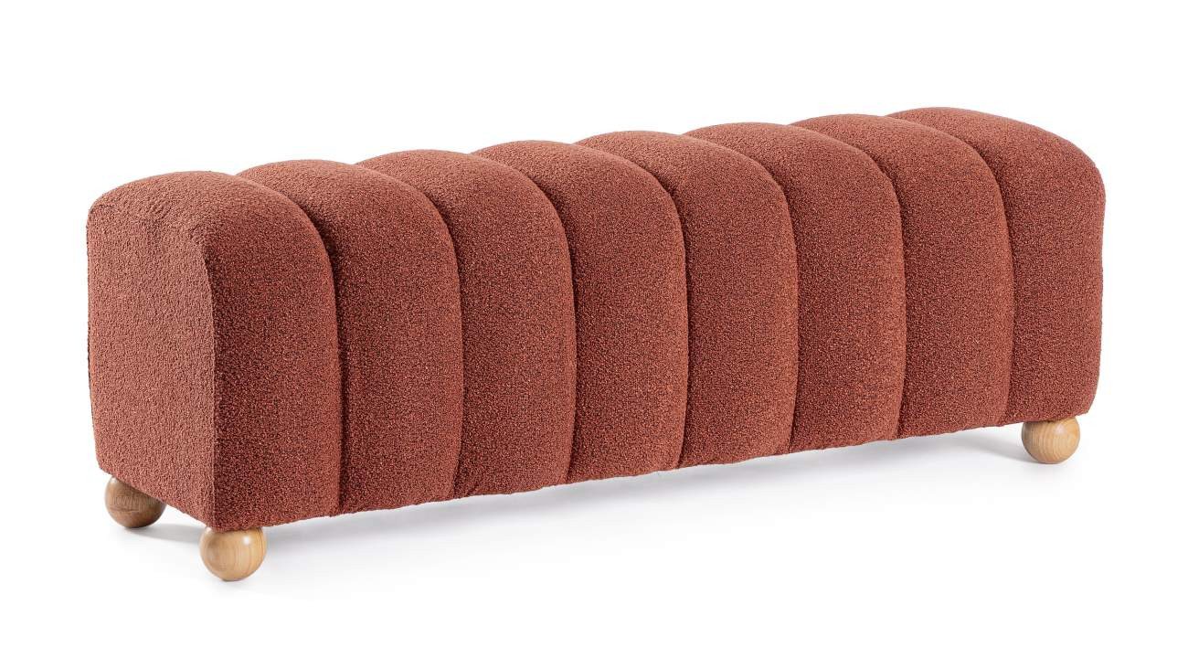 Bizzotto Bank Zora aus Boucle 120 cm, Ginger von Bizzotto
