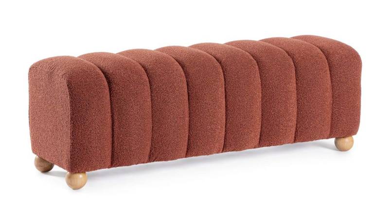 Bizzotto Bank Zora aus Boucle 120 cm, Ginger von Bizzotto