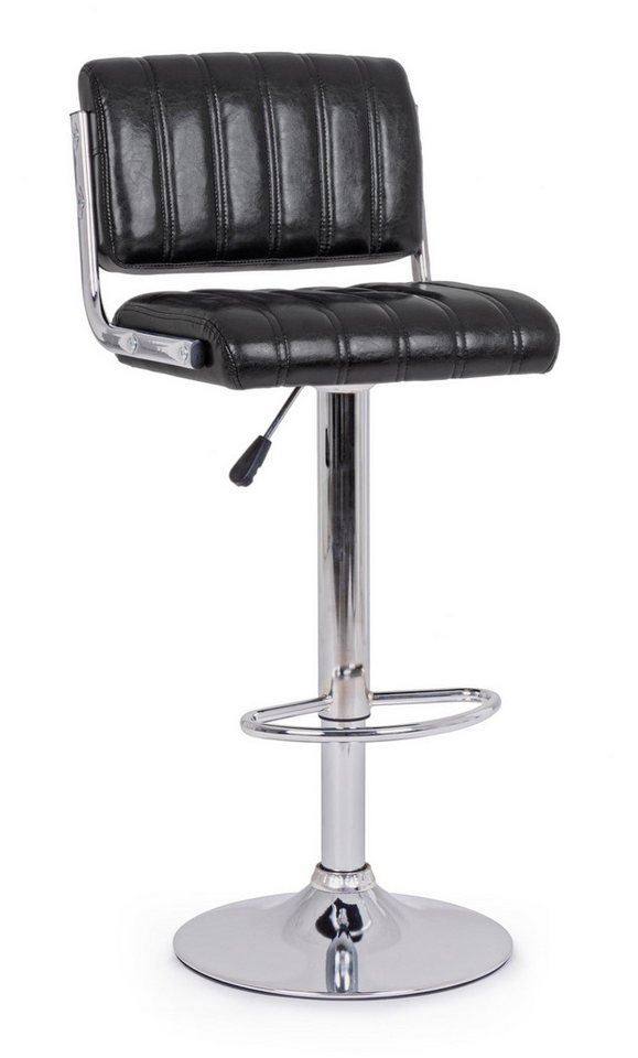 Bizzotto Barhocker Barcley 2er-Set aus Kunstleder, Schwarz, Der Barhocker ist höhenverstellbar Bizzotto Barhocker Barcley 2er-Set aus Kunstleder, Schwarz, Der Barhocker ist höhenverstellbar von Bizzotto