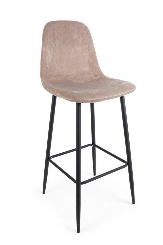 Bizzotto Barhocker Irelia 2er-Set aus Samt, Taupe von Bizzotto