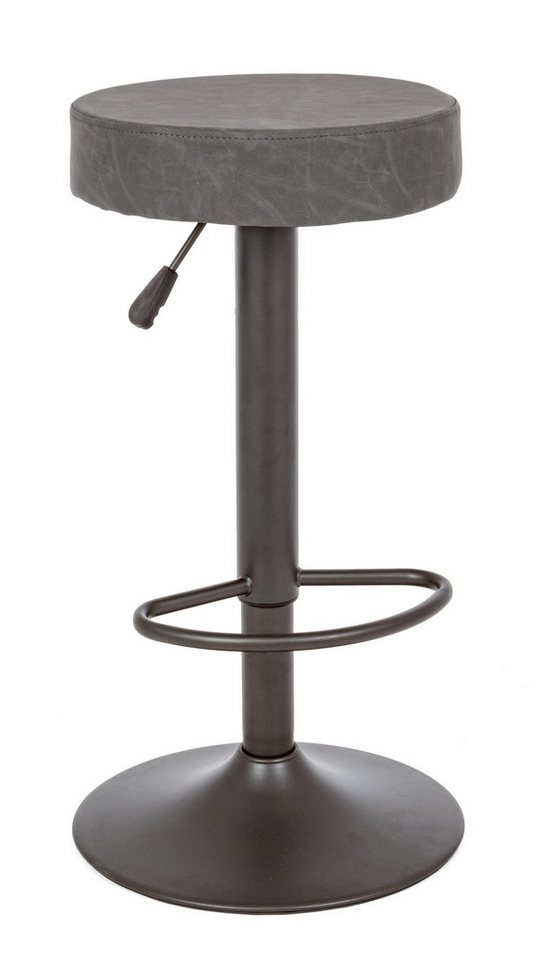 Bizzotto Barhocker Piper 2er-Set aus Kunstleder, Dunkelgrau von Bizzotto