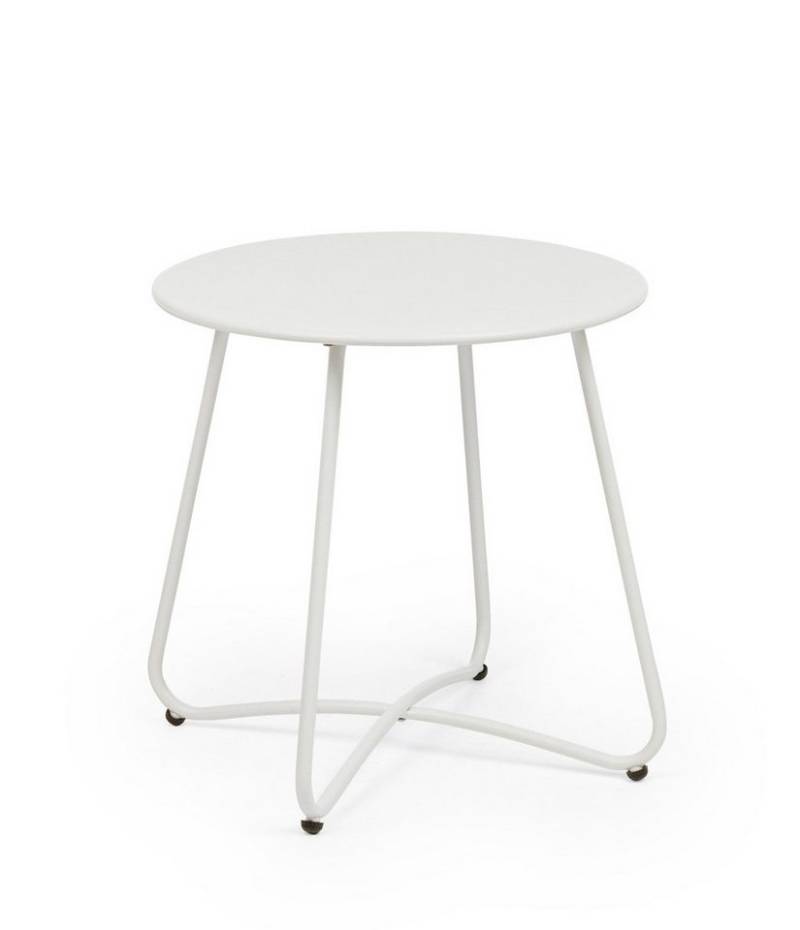 Bizzotto Beistelltisch Austin aus Metall Ø 45 cm, Weiß, Mit Stellschrauben Bizzotto Beistelltisch Austin aus Metall Ø 45 cm, Weiß, Mit Stellschrauben von Bizzotto