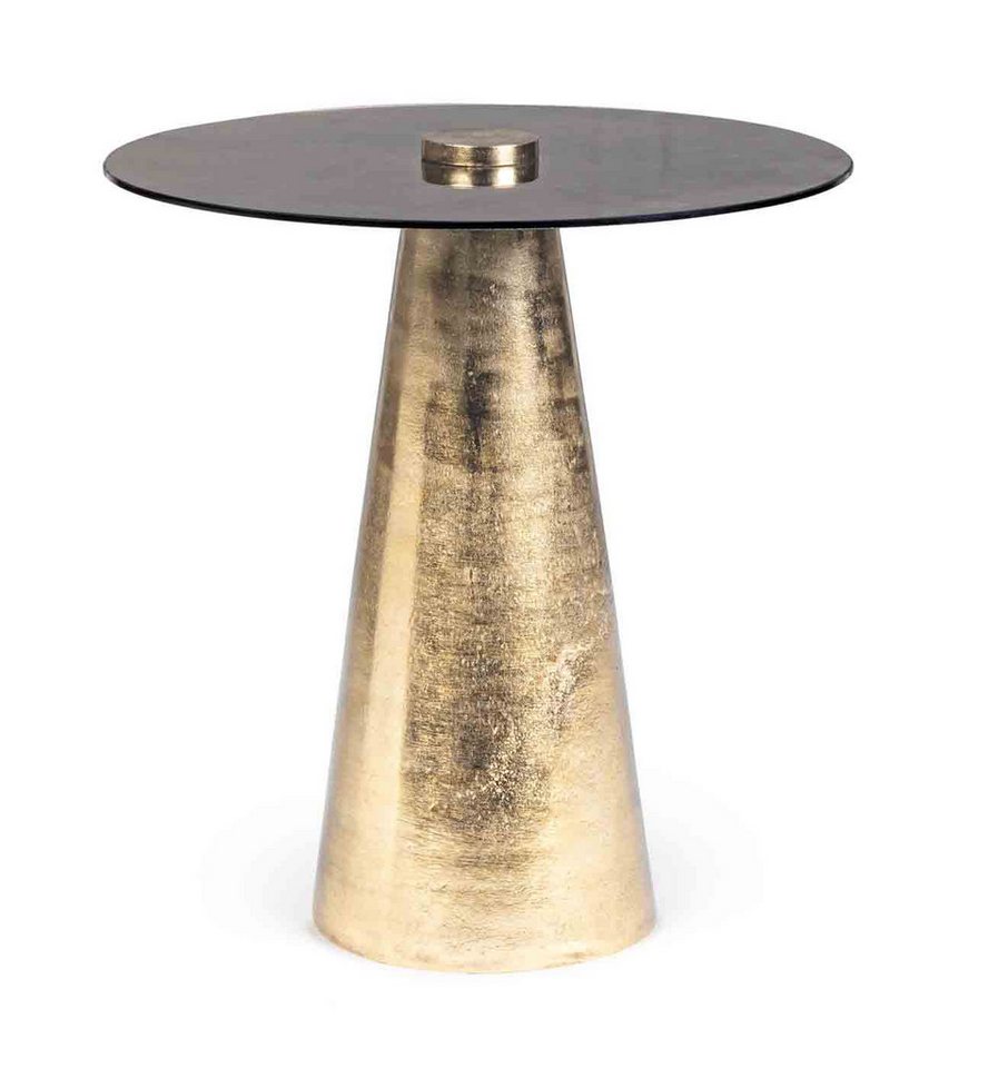 Bizzotto Beistelltisch Dinpal aus Aluminium mit Glasplatte, Gold Bizzotto Beistelltisch Dinpal aus Aluminium mit Glasplatte, Gold von Bizzotto