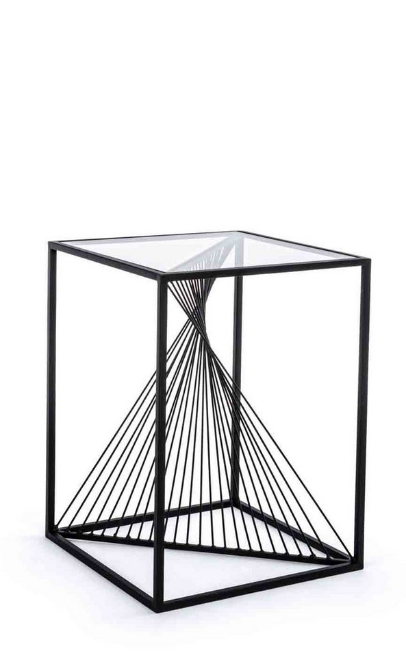 Bizzotto Beistelltisch Espiral aus Stahl mit Glasplatte, 41 cm, Mit gehärtetem Sicherheitsglas Bizzotto Beistelltisch Espiral aus Stahl mit Glasplatte, 41 cm, Mit gehärtetem Sicherheitsglas von Bizzotto