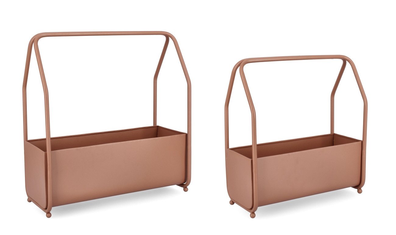 Bizzotto Blumenkasten Keyra 2er-Set aus Metall, Braun Bizzotto Blumenkasten Keyra 2er-Set aus Metall, Braun von Bizzotto