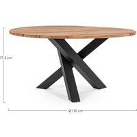 Bizzotto Brandon Tisch Teak/Aluminium Schwarz von Bizzotto