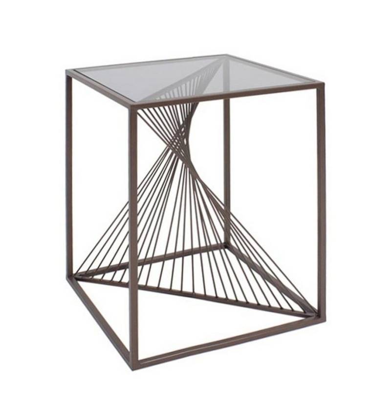 Bizzotto Couchtisch Espiral aus Metall, 40x40 cm von Bizzotto