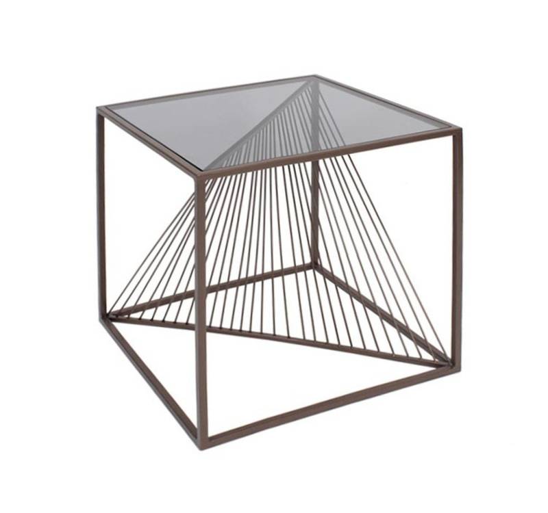 Bizzotto Couchtisch Espiral aus Metall, 48x48 cm von Bizzotto