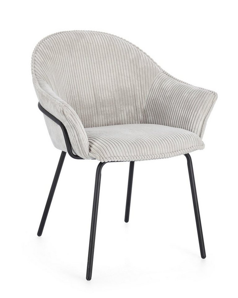 Bizzotto Stuhl Cassidy mit Armlehne, Schwarz / Hellgrau Bizzotto Stuhl Cassidy mit Armlehne, Schwarz / Hellgrau von Bizzotto