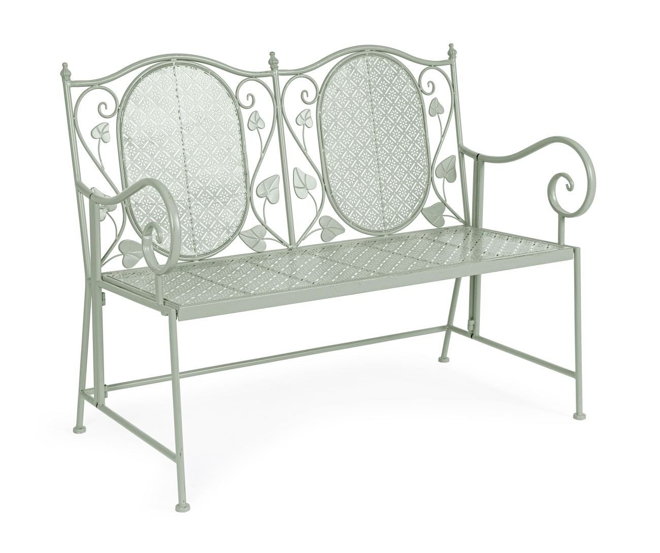 Bizzotto Gartenbank Harriet aus Metall, Salbei von Bizzotto