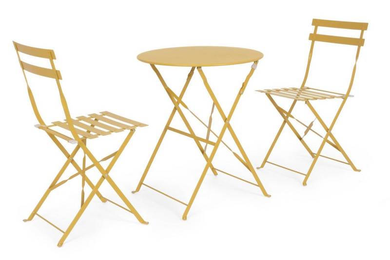 Bizzotto Gartenlounge-Set Gartenlounge Wissant aus Metall, Ocker von Bizzotto