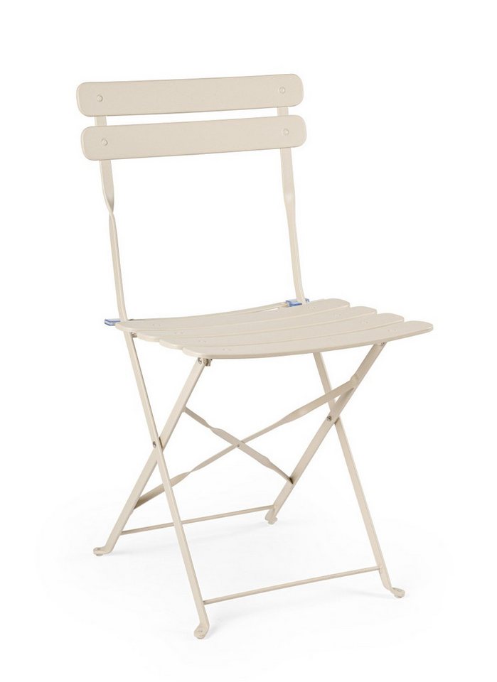 Bizzotto Gartenstuhl Yasmin 2er-Set aus Metall, Champagner von Bizzotto