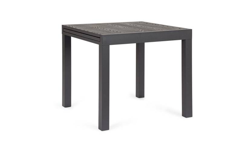 Bizzotto Esstisch Cliv Ausziehbar 80-160x80 cm, Anthrazit, Ausziehbar: 80-160 cm von Bizzotto