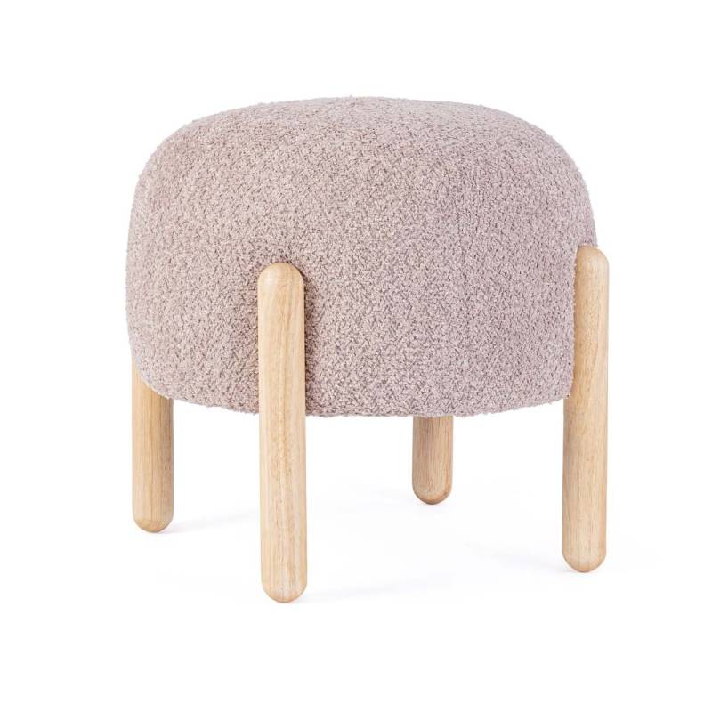 Bizzotto Hocker Dayla aus Boucle-Stoff, Altrosa von Bizzotto