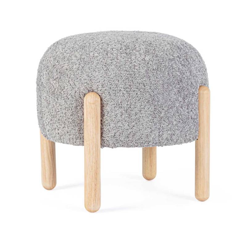 Bizzotto Hocker Dayla aus Boucle-Stoff, Grau von Bizzotto