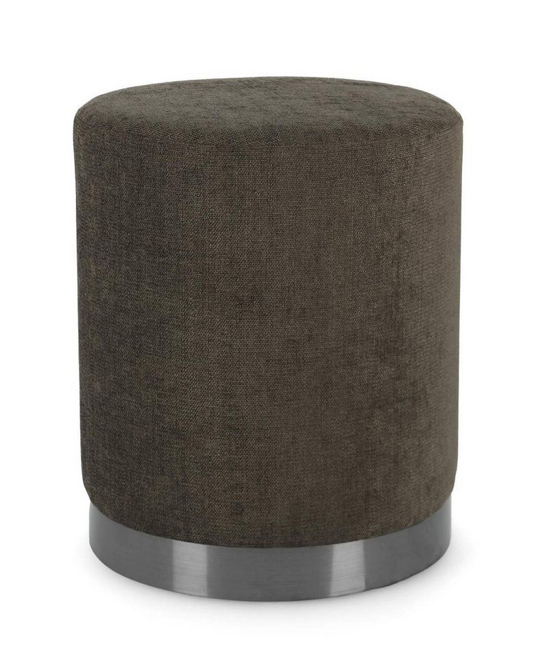 Bizzotto Hocker Ernestine aus Stoff, Dunkelbraun von Bizzotto