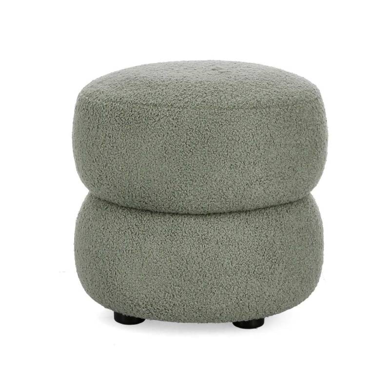 Bizzotto Hocker Gabby aus Boucle-Stoff, Grün von Bizzotto