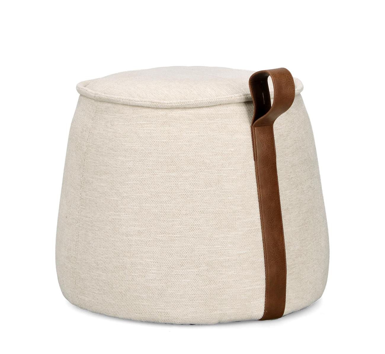 Bizzotto Pouf Anila aus Chenille-Stoff, Natur Bizzotto Pouf Anila aus Chenille-Stoff, Natur von Bizzotto