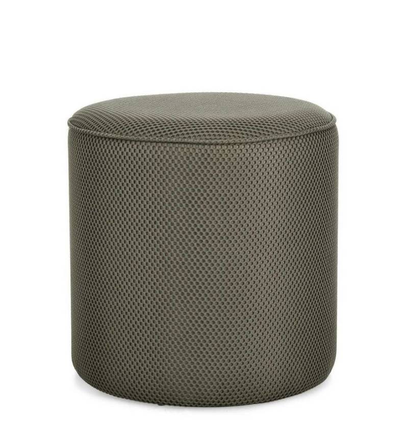 Bizzotto Pouf Olesya aus Waben-Stoff Ø 42 cm, Dunkelgrün von Bizzotto