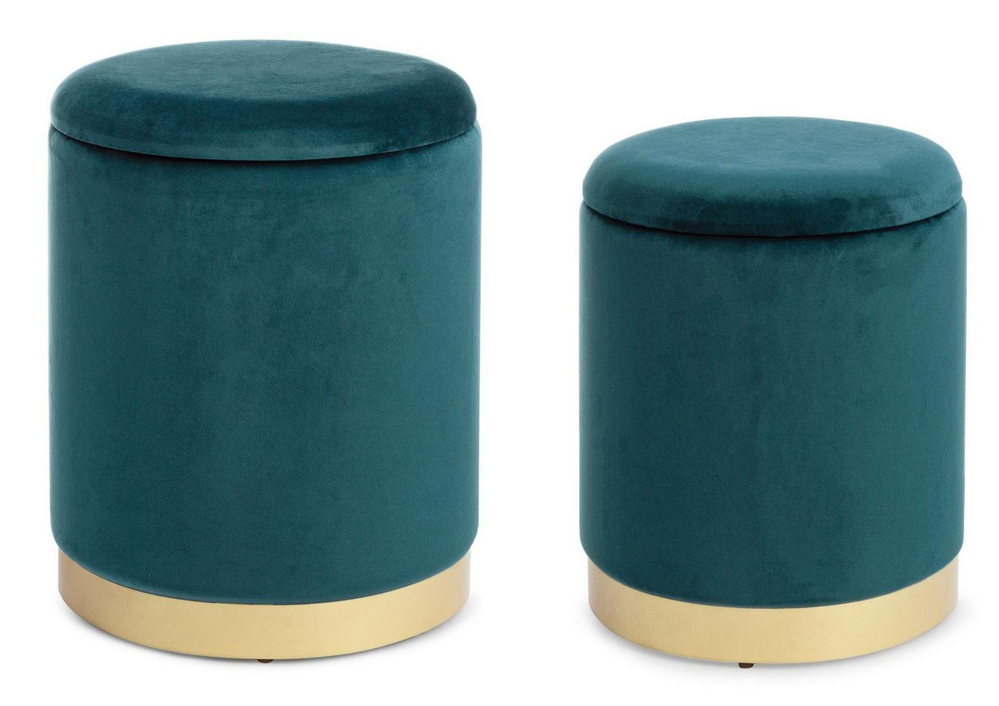 Bizzotto Pouf Polina 2er-Set in Samt-Optik Bizzotto Pouf Polina 2er-Set in Samt-Optik von Bizzotto
