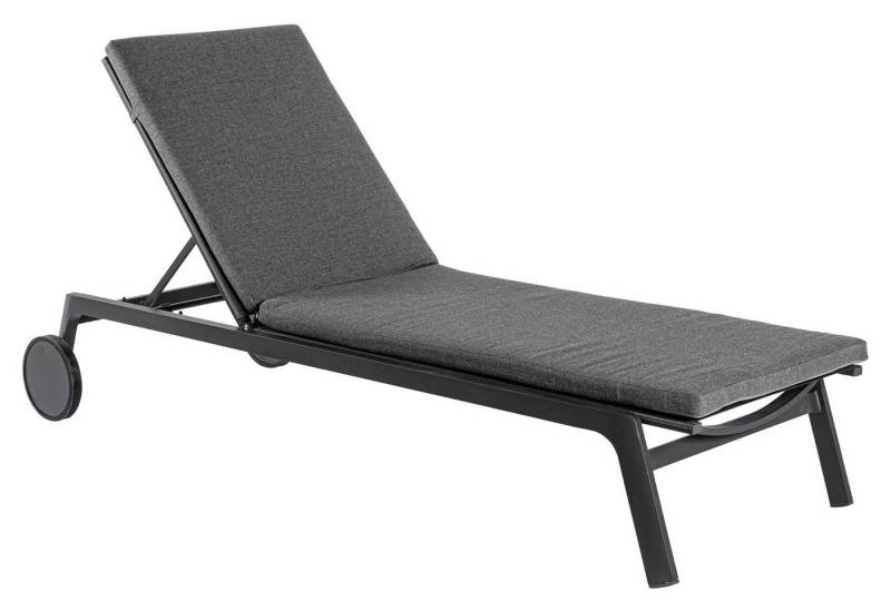 Bizzotto Rollliege JALISCO, Anthrazit, Aluminium, mit Rollen, 1 St., inkl. Polsterauflage, Rückenlehne verstellbar, B 70 x L 204 cm von Bizzotto