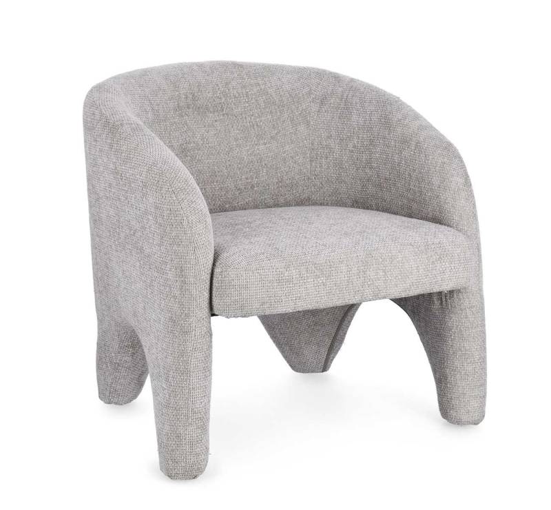 Bizzotto Sessel Junko aus Stoff mit Armlehnen, Hellgrau, gepolsterte Beine Bizzotto Sessel Junko aus Stoff mit Armlehnen, Hellgrau, gepolsterte Beine von Bizzotto