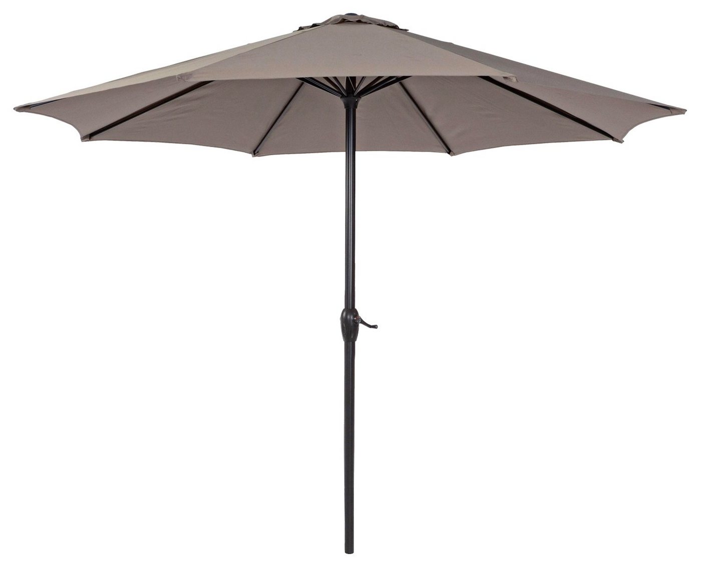 Bizzotto Sonnenschirm KALIFE, Braun, Ø 300 cm, Aluminium, Kippfunktion, Polyesterschirm, ohne Schirmständer von Bizzotto