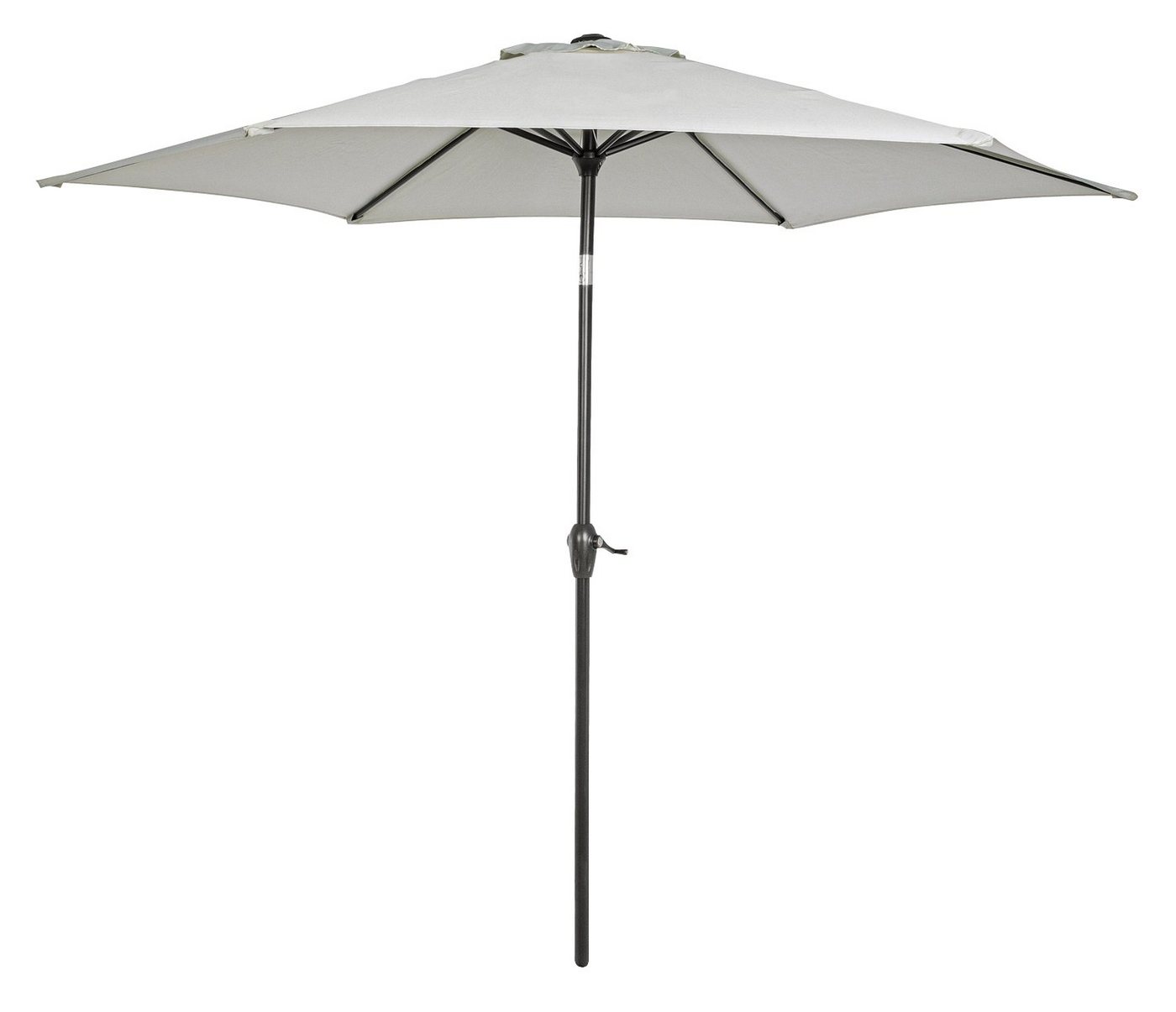 Bizzotto Sonnenschirm KALIFE, Grau, Ø 270 cm, Aluminium, Kippfunktion, Polyesterschirm, ohne Schirmständer von Bizzotto