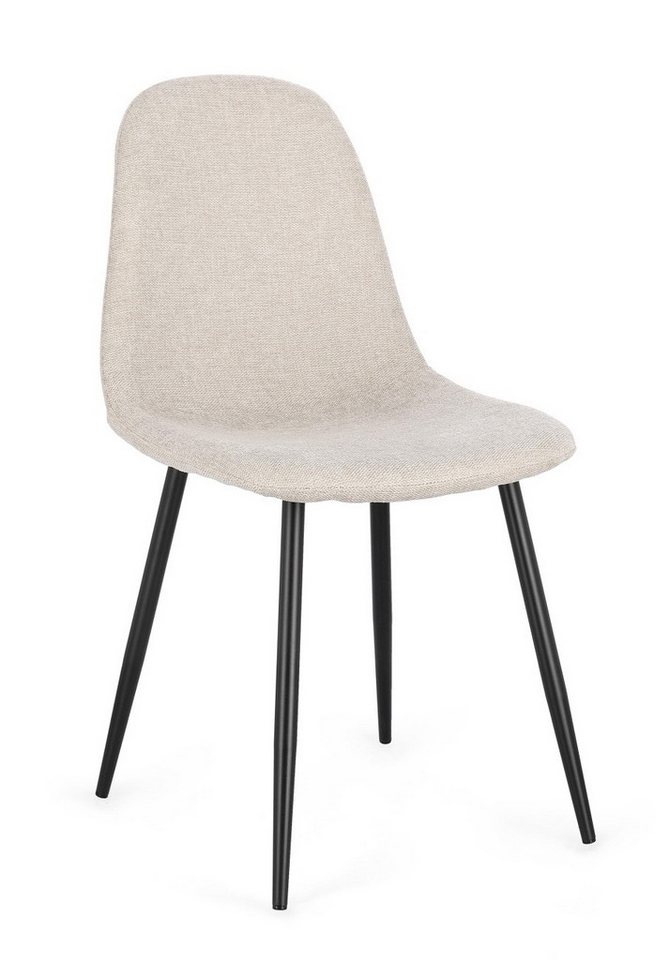 Bizzotto Stuhl Esszimmerstuhl New Irelia 4er-Set aus Stoff, Beige/Taupe, Weicher und bequemer Stoff Bizzotto Stuhl Esszimmerstuhl New Irelia 4er-Set aus Stoff, Beige/Taupe, Weicher und bequemer Stoff von Bizzotto