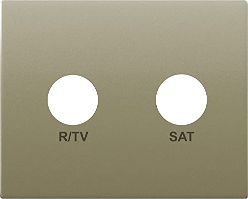 BJC EF-22320-DM Mega R/TV-SAT Steckdosenabdeckung, goldfarben von BJC