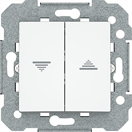 BJC EF-23569 Viva Doppel-Jalousienschalter, ohne Krallen, Weiß von BJC