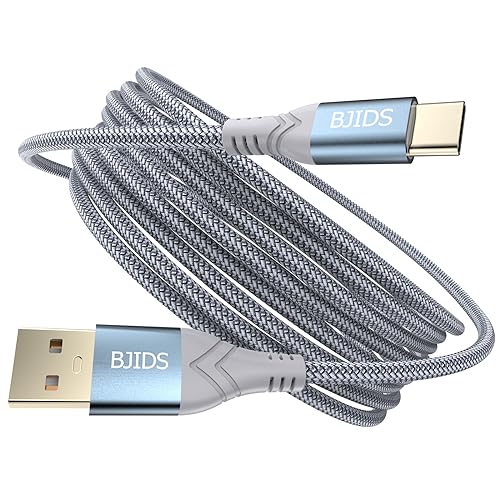 Bjids Extra langes USB C Kabel 5M 3.1A Schnellladekabel,USB-A 2.0 zu C Kabel für PS5 Controller/Xbox Serie S Controller für Samsung Galaxy S10 S9 S8 Plus,LG V50 V40 G8 G7 Andere Typ C Gerät von BJIDS