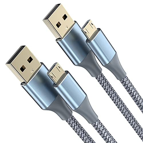 BJIDS Micro USB Kabel 3M 2Stück MICRO USB Android-Ladekabel Nylon geflochtenes USB A auf Micro Kabel Kompatibel mit Galaxy S7 S6 S5 J7 Edge Note 5,Kindle Fire,PS4 Controller und mehr Micro-USB-Grau BJIDS Micro USB Kabel 3M 2Stück MICRO USB Android-Ladekabel Nylon geflochtenes USB A auf Micro Kabel Kompatibel mit Galaxy S7 S6 S5 J7 Edge Note 5,Kindle Fire,PS4 Controller und mehr Micro-USB-Grau von BJIDS