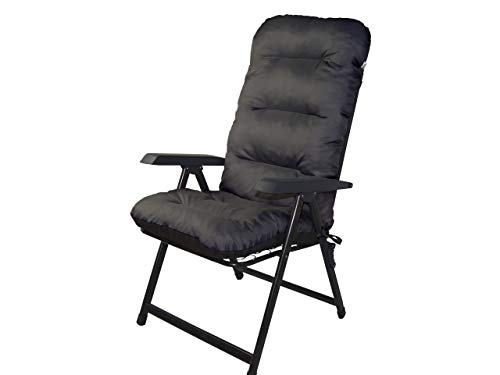 Bjird 2 x Stuhlauflagen für Gartenmöbel Sitzpolster für Hochlehner Gartenmöbelauflagen, Chair, Gartenstuhl-Auflage - 120 x 48 x 7 cm - Schwarz - 2 Stück Bjird 2 x Stuhlauflagen für Gartenmöbel Sitzpolster für Hochlehner Gartenmöbelauflagen, Chair, Gartenstuhl-Auflage - 120 x 48 x 7 cm - Schwarz - 2 Stück von Bjird