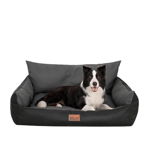 Bjird Hundebett Grosse Hunde Wasserdicht - Hundedecke Sofa, Hundebett Mittelgroße Hunde - Joker Waschbares Hundesofa mit Herausnehmbarem Kissen - Oeko-Tex Hundekissen Dog Bed 106x80 cm Graphit XXL von Bjird