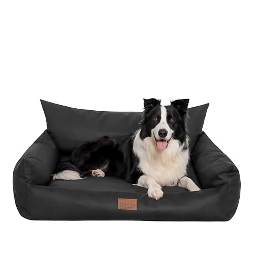 Bjird Hundebett Grosse Hunde Wasserdicht - Hundedecke Sofa, Hundebett Mittelgroße Hunde - Joker Waschbares Hundesofa mit Herausnehmbarem Kissen - Oeko-Tex Hundekissen Dog Bed 106x80 cm Schwarz XXL von Bjird