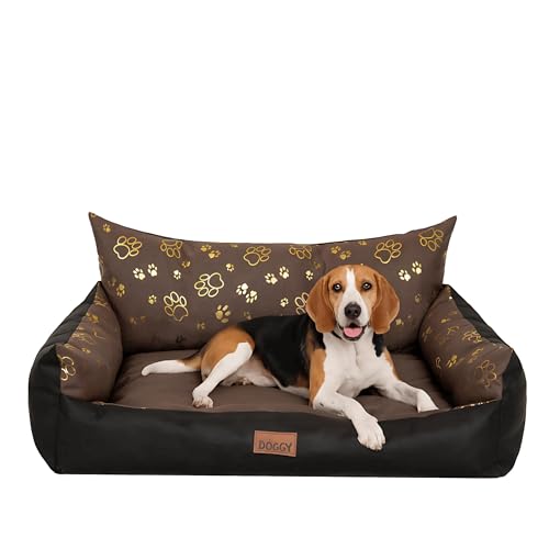 Bjird Hundebett Grosse Hunde Wasserdicht - Hundedecke Sofa, Hundebett Mittelgroße Hunde - Joker Waschbares Hundesofa mit Herausnehmbarem Kissen - Oeko-Tex Hundekissen Dog Bed 82x63 cm Braun 3D XL von Bjird