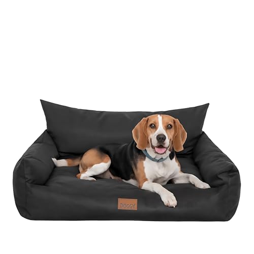 Bjird Hundebett Grosse Hunde Wasserdicht - Hundedecke Sofa, Hundebett Mittelgroße Hunde - Joker Waschbares Hundesofa mit Herausnehmbarem Kissen - Oeko-Tex Hundekissen Dog Bed 82x63 cm Schwarz XL von Bjird