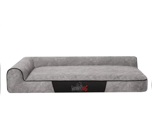 Bjird Hundebett - Hundekorb für kleine mittelgroße & große Hunde - Hundekissen - Hundesofa - Bezug abnehmbar und waschbar - Best - Größe: 100 x 66 x 18 cm [Größe: M] - Asche von Bjird