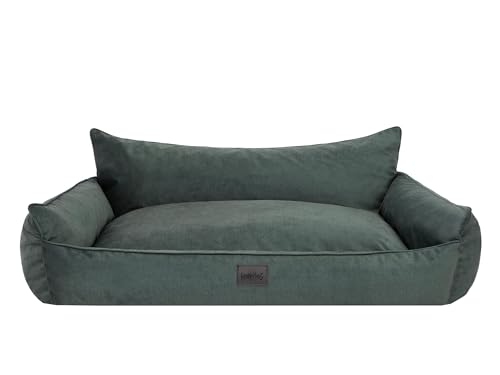 Bjird Hundebett - Hundekorb für kleine mittelgroße & große Hunde - Hundekissen - Hundesofa - Bezug abnehmbar und waschbar - Joker - Größe: S: 64 x 49 cm - Grün Fancy von Bjird