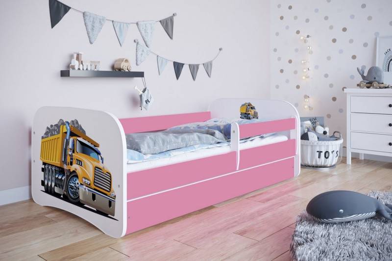 Bjird Kinderbett Babydream 180x80 cm 160x80 cm 140x70 cm (optional mit Matratze, mit Schublade Rausfallschutz und Lattenrost), verschieden Farben und Varianten für Mädchen und Jungen von Bjird